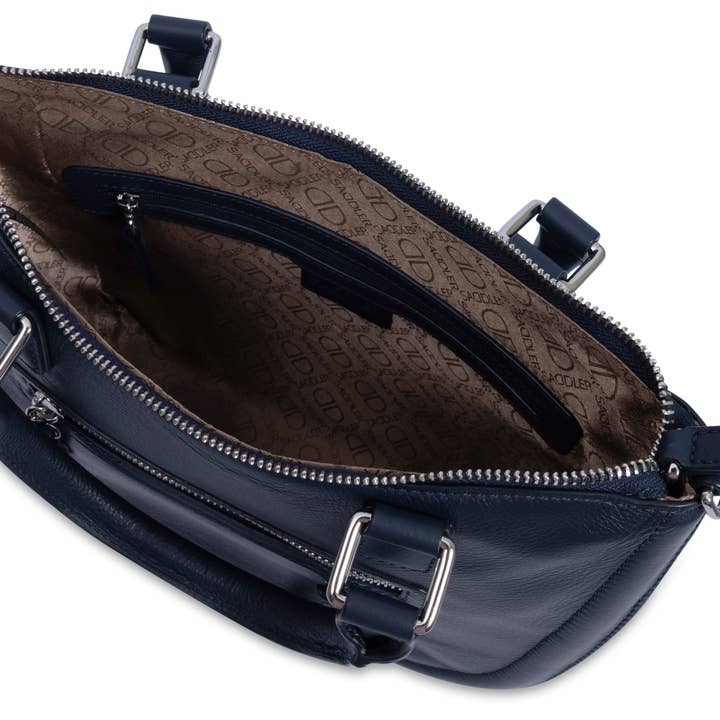 SADDLER – Großhandel Henkeltasche – Damen – SADDLER "Chloe" Echtleder-Handtasche mit zwei Griffen und Umhängegurt - Handgefertigt, mit Erinnerungsbeutel1