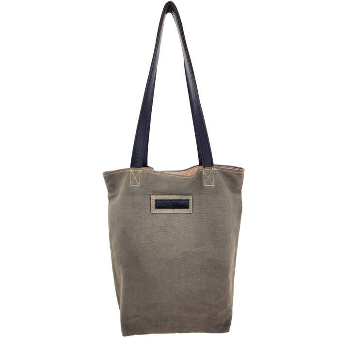 Vintage Addiction - Vente Tote bag – femme - Sac de tente militaire recyclé Ribbon