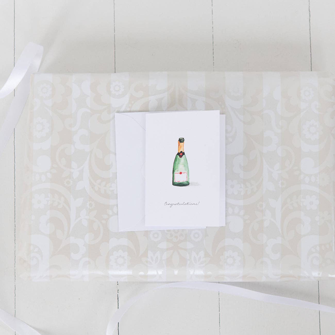 Finding Silver Pennies - Wholesale Congratulations card - Champagne Mini Note Card | Celebration Enclosure Card3
