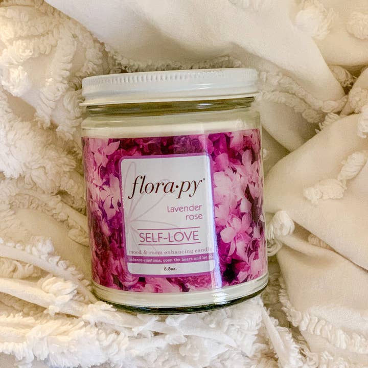 Florapy Beauty - Vente Bougie en bocal - Bougie d'aromathérapie Amour de soi