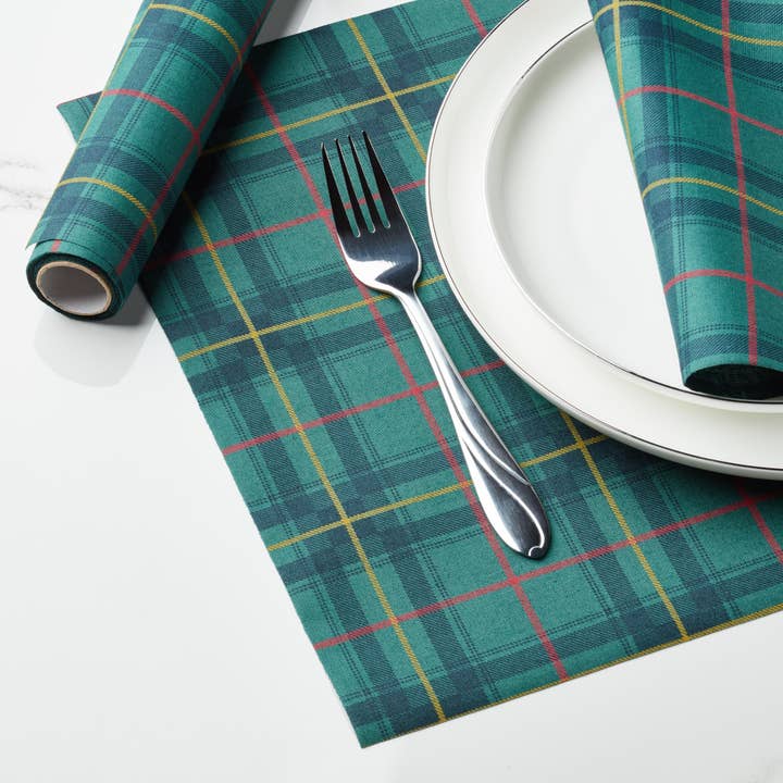 Green Tartan Cotton Placemats 6 Units for wholesale by MY DRAP