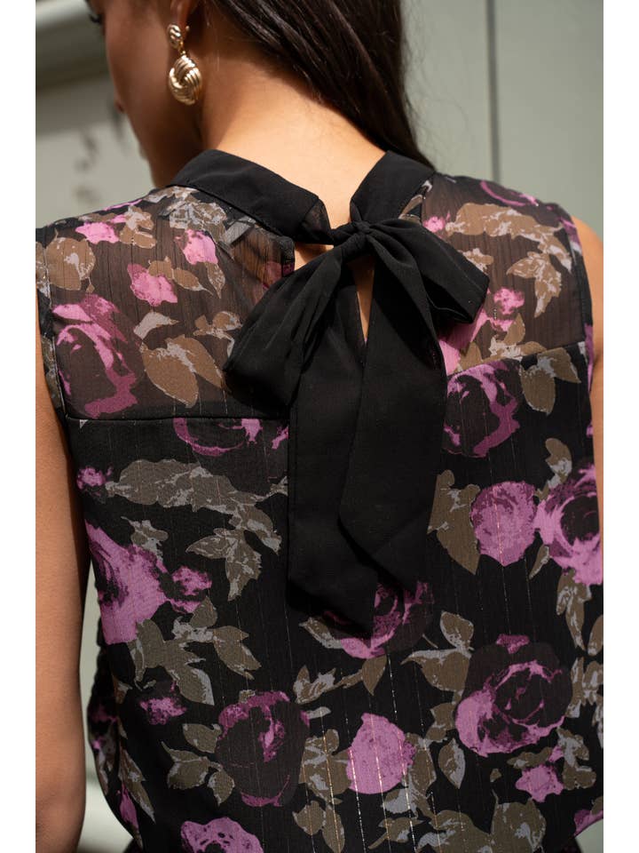 Black Floral September top + skirt set - 80806-1 80988-2 for wholesale on Faire3