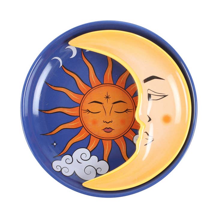 Something Different Wholesale - Wholesale Jewelry Dish - Sun and Moon Celestial Stacking Trinket Dish