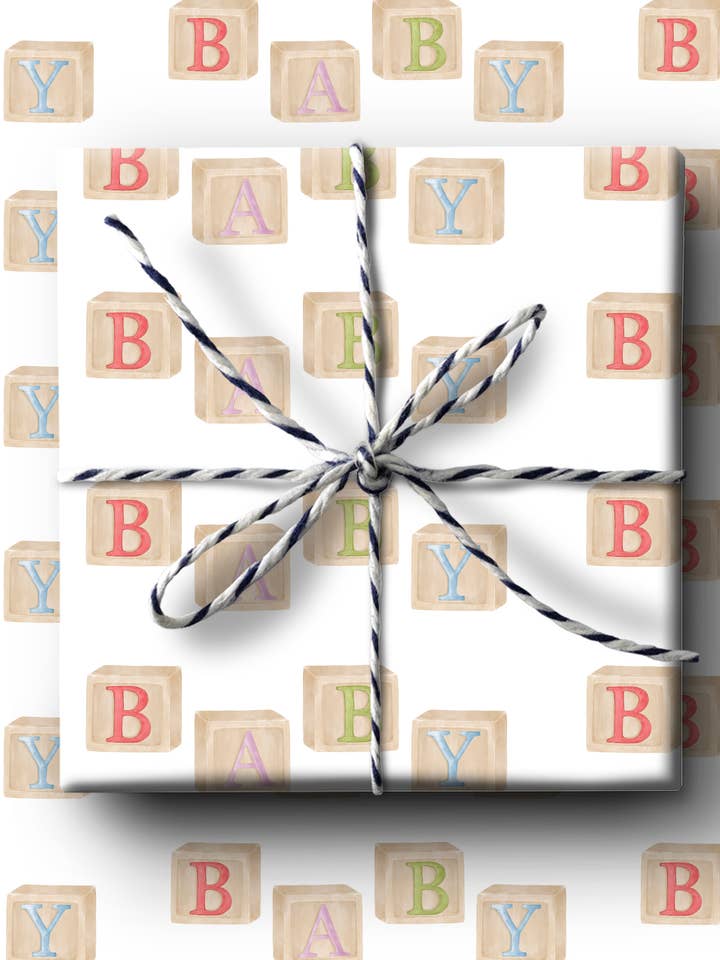 Baby Blocks Wrapping Paper for wholesale by k.Patricia Designs