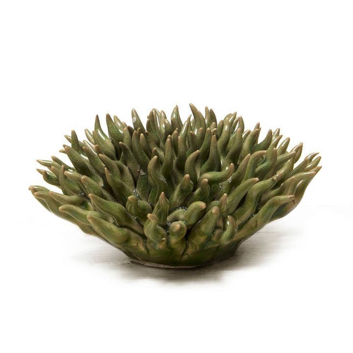 Ceramic Flower Mondo Green 4 for wholesale by Chive UK