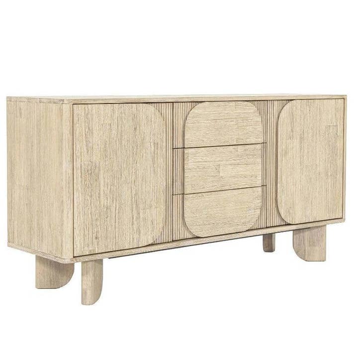 Haru Wooden 5 Center Drawer Sideboard for wholesale by LOOMLAN