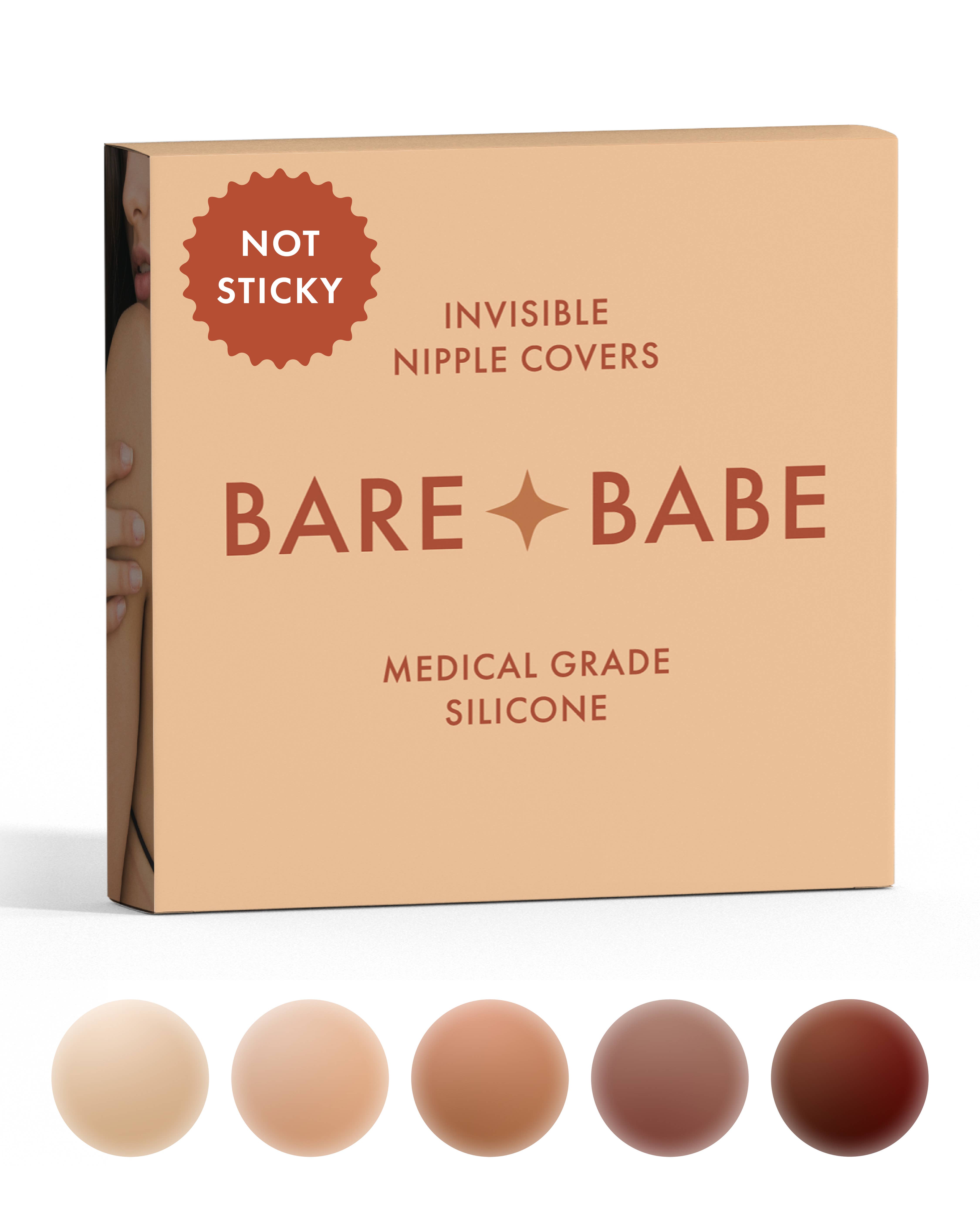 Bare Babe - Wholesale Nipple Pasties - Women's - Non-Adhesive "Grippy, Not Sticky" Nipple Covers8