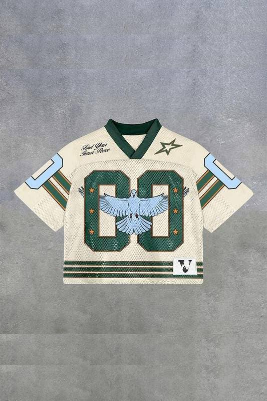 Flarix - Wholesale T-Shirt (Graphic) - Women's - Graphic Number Patch Cropped Jersey Top3