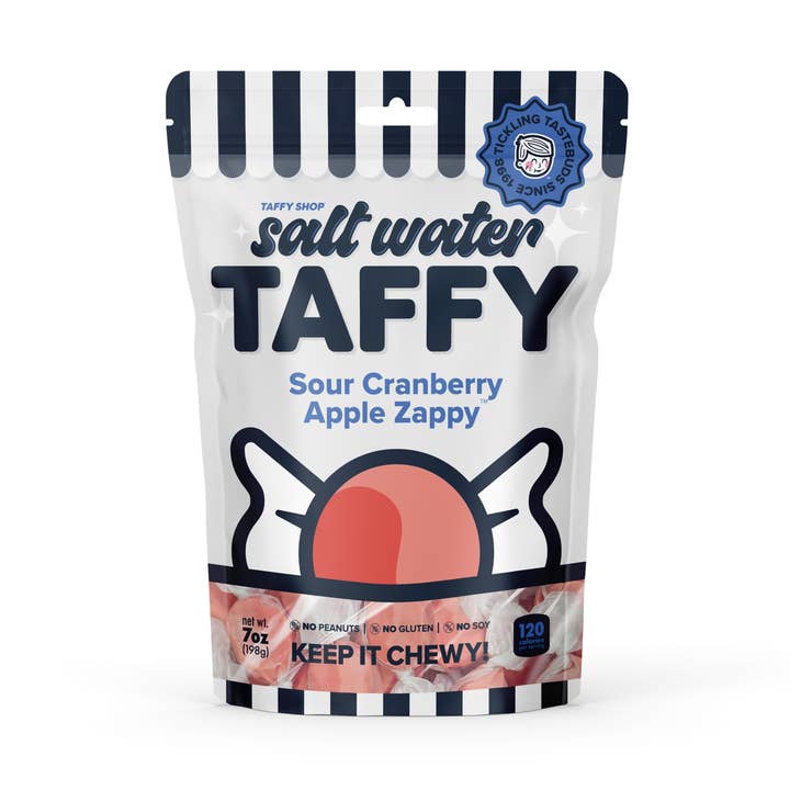 Sour Cranberry Apple Zappy™ Taffy for wholesale by Taffy Shop