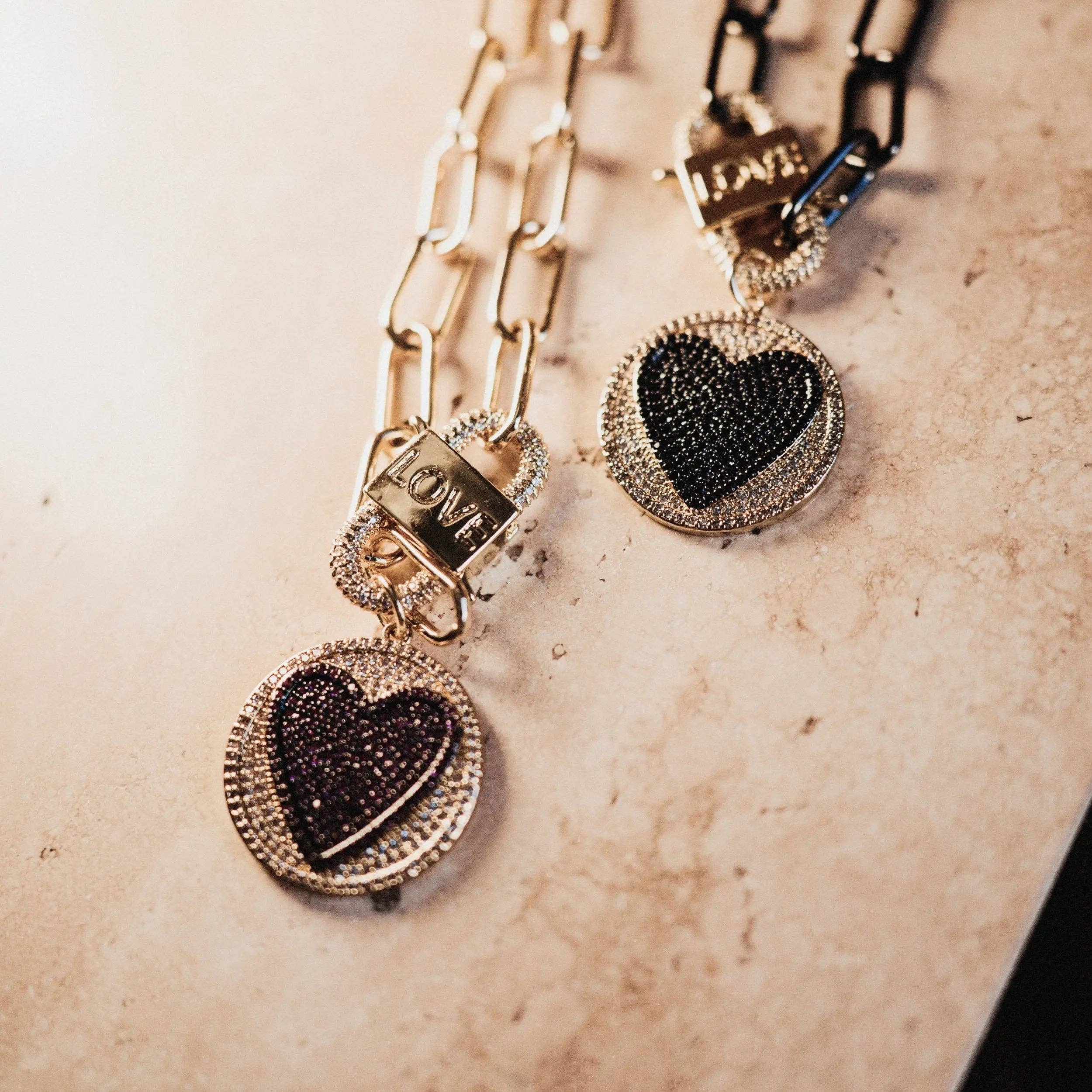 PHOEBE´S - Vente Colliers à pendentif - Collier cœur en or, Collier cœur, Cadeau attentionné, Cadeau "Tu me manques", Anniversaire de mariage pour femme, Cœur en cristal, Collier en or, Cadeau pour la fête des mères8