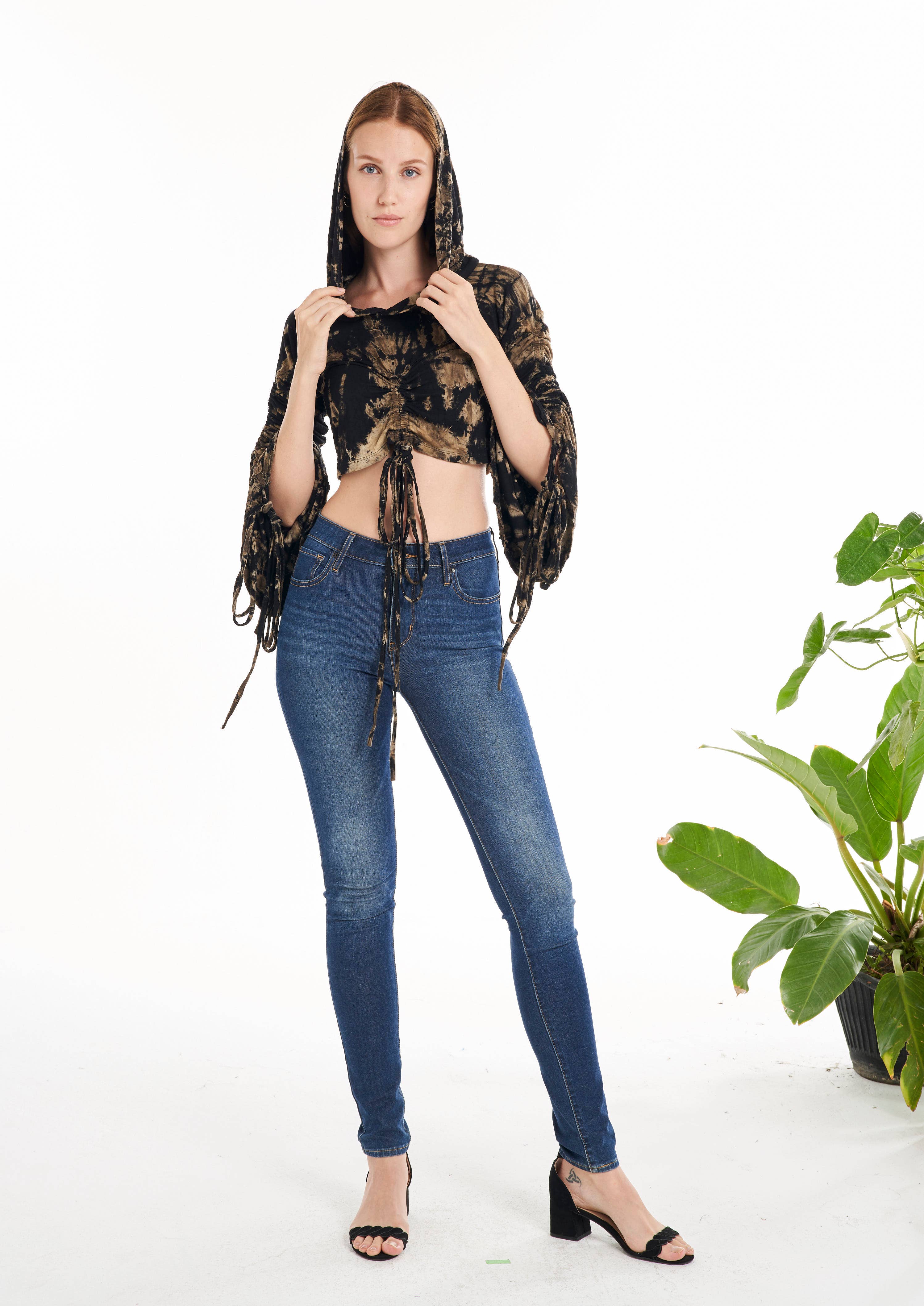 Kathmandu Imports - Wholesale Hoodie - Dames - Verkort Hoodie Top (TH-1793)7