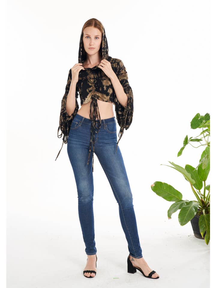 Kathmandu Imports - Wholesale Hoodie - Women's - Cropped Hoodie Top (TH-1793)7