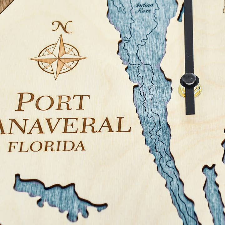 Sea & Soul Nautical Chart Art - Wholesale Wall Clock - Florida East Coast Nautical Chart Tide Clock-Many Locations143