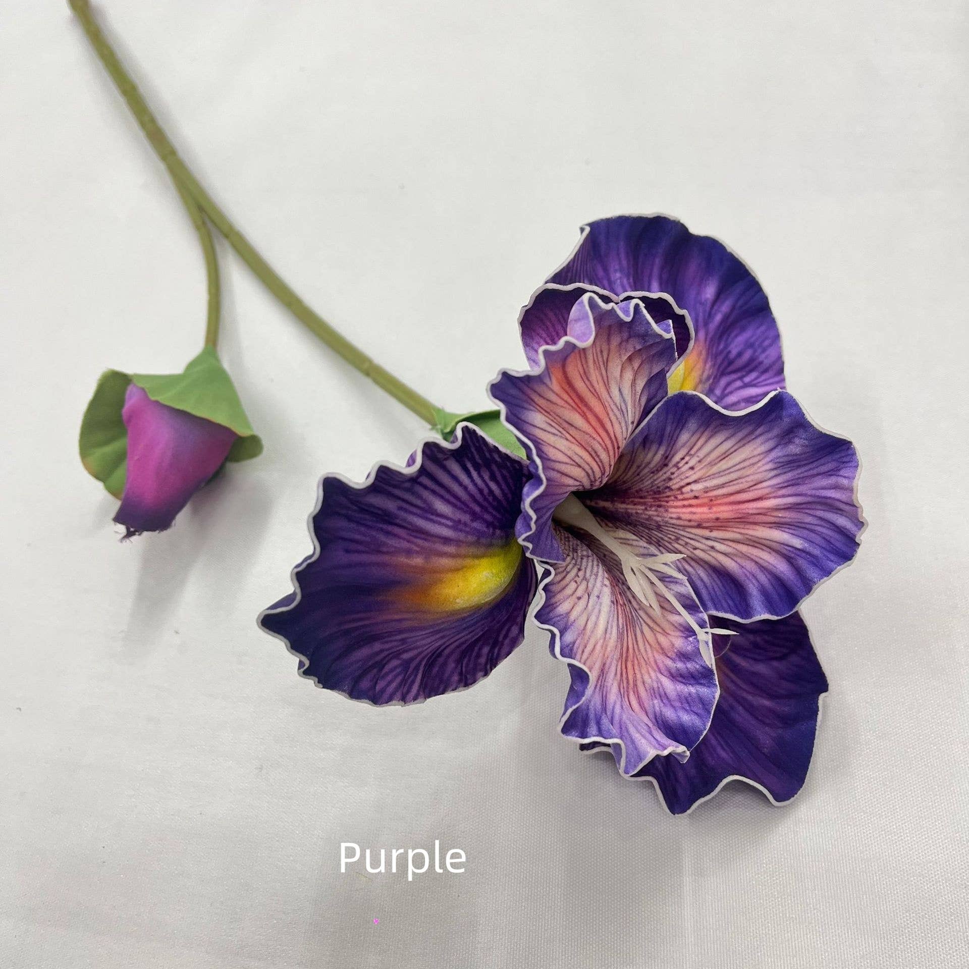 ACNITE(We cover U.S. import duties) – wholesale Artificial flowers – 9 colors Real touch iris flower large iris faux flowers7