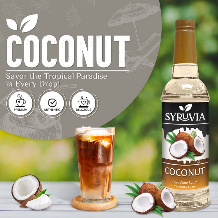 Syruvia - Wholesale Flavored Syrup - Coconut Syrup1