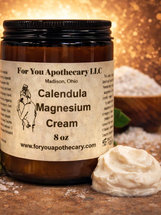 Crème au calendula et au magnésium pour la vente par For You Apothecary LLC