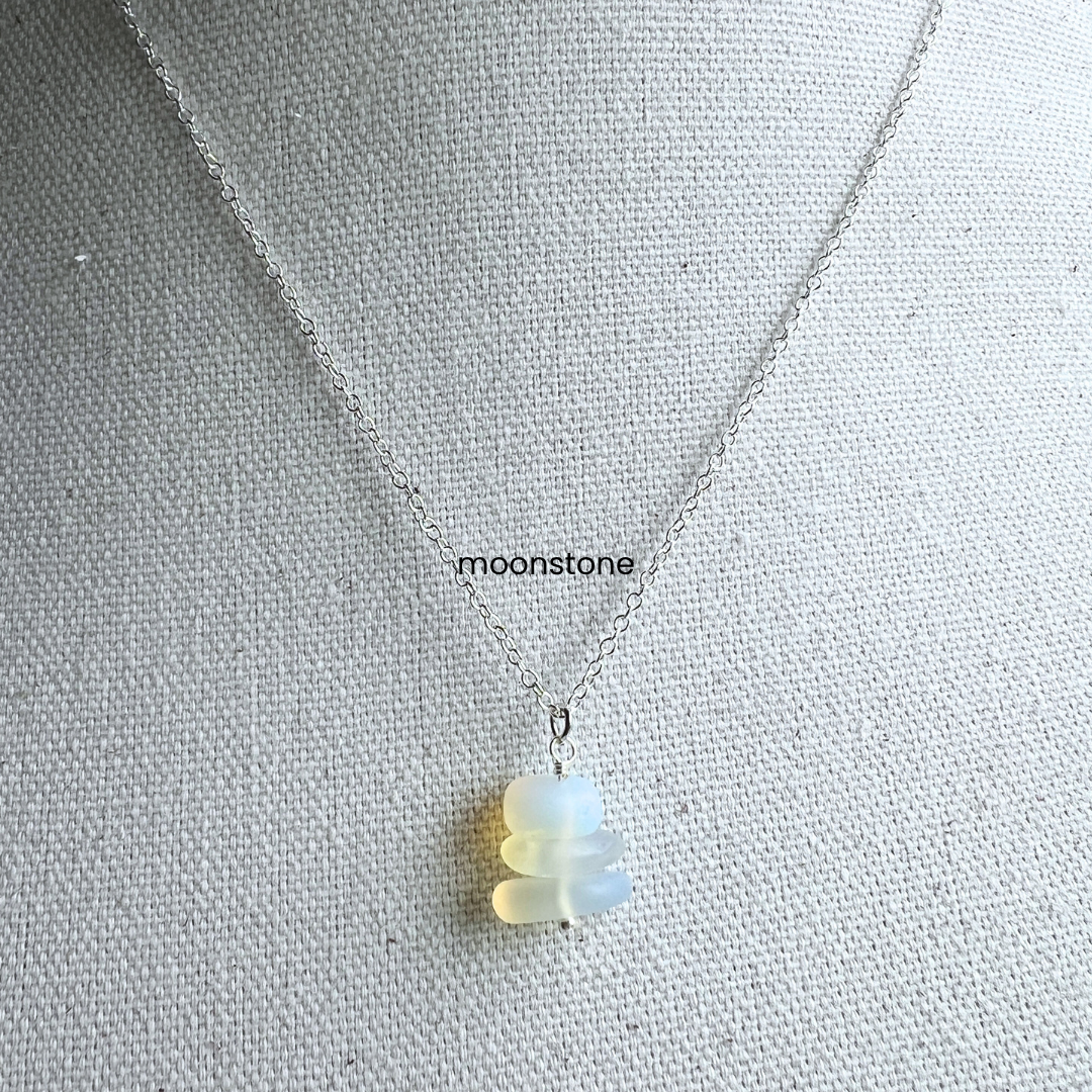 Generosity Company - Vente Colliers à pendentif - Collier en verre de mer chaîne en argent 18"11