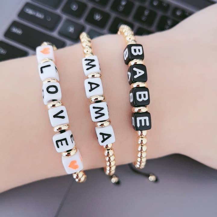 The Sis Kiss - Wholesale Beaded Bracelet - Beaded Adjustable Mantra Bracelets