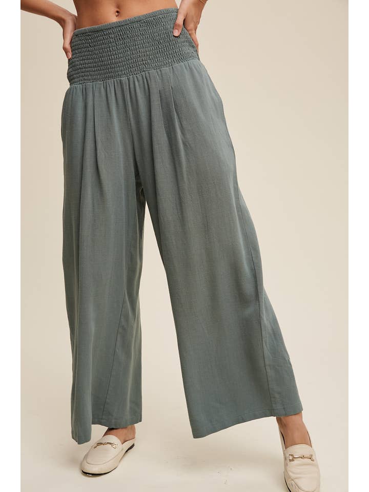 Listicle - Wholesale Pants - Women's - Smocked Waist Wide Leg Pants
Smocked Waist Wide Leg Pants
12
