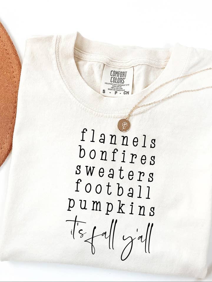 Glaime - Wholesale T-shirt (graphic) – women's - Fall You All Comfort Colors Shirt, Flannels Pumpkins Sweater3