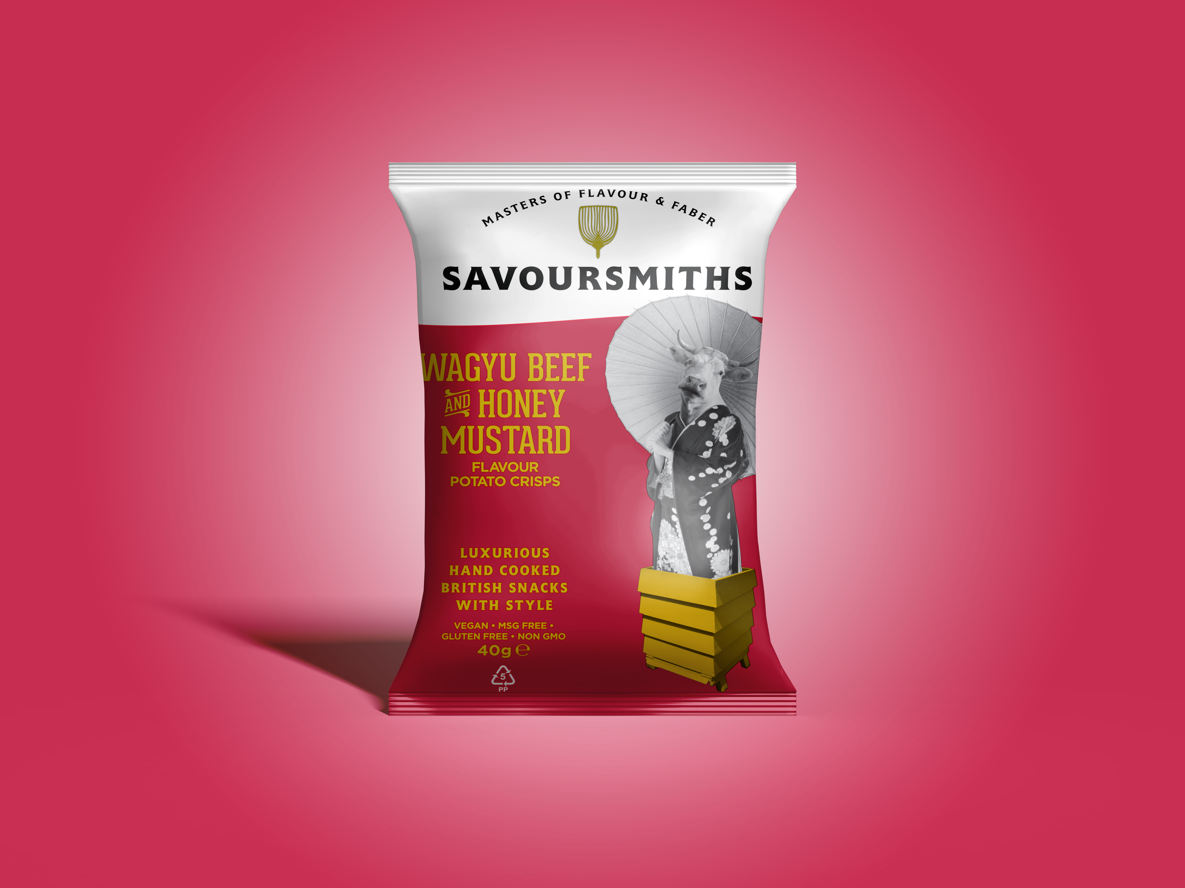 Savoursmiths – wholesale Crisps – Savoursmiths Vegan Wagyu Beef With Honey Mustard Crisps 40g1