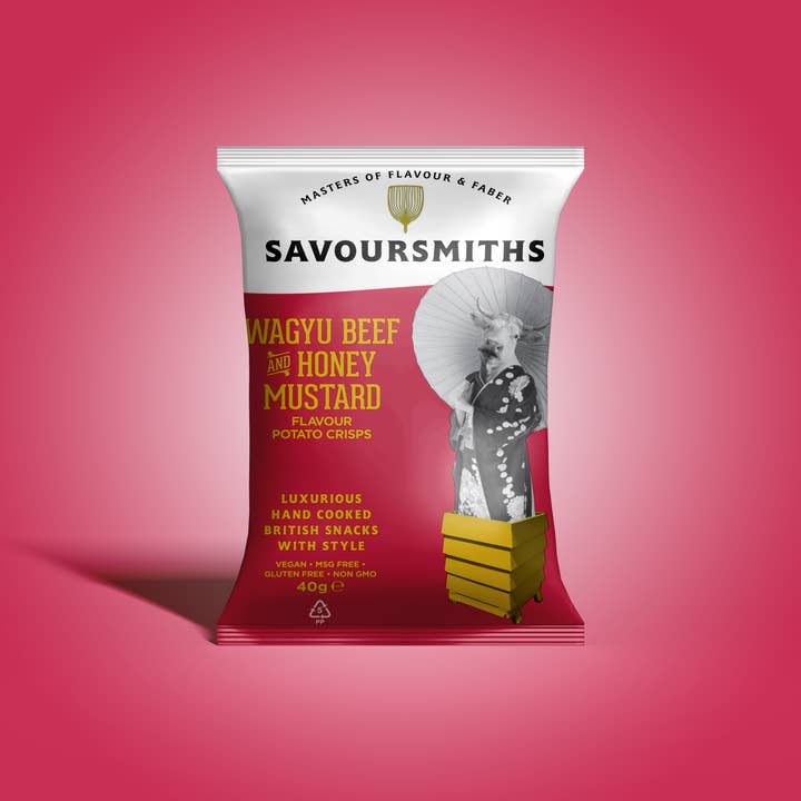 Savoursmiths – wholesale Crisps – Savoursmiths Vegan Wagyu Beef With Honey Mustard Crisps 40g1