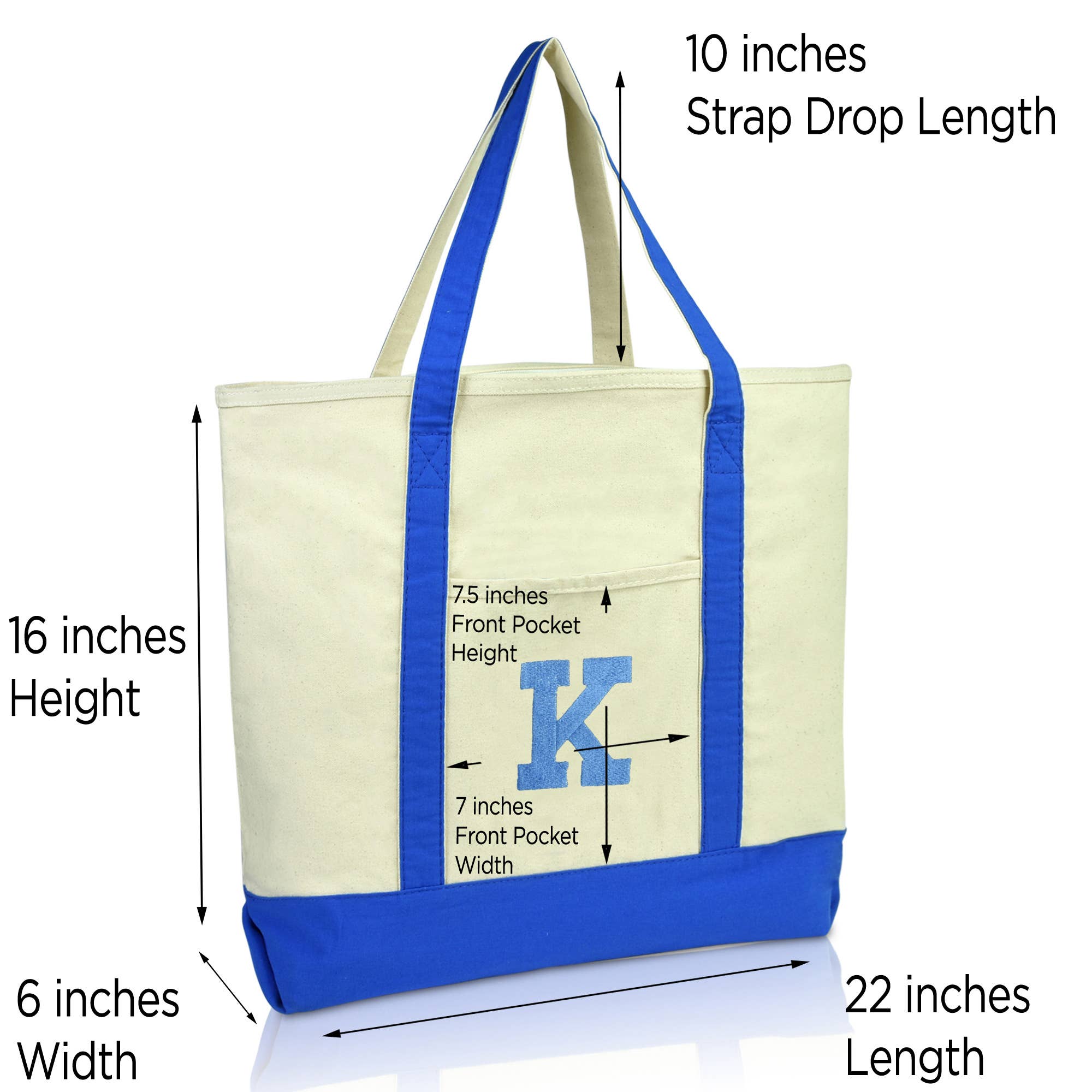 Dalix – wholesale Bärkasse - Dam – DALIX Initial Shoppingväska Personlig Blixtlås Top Letter - K63