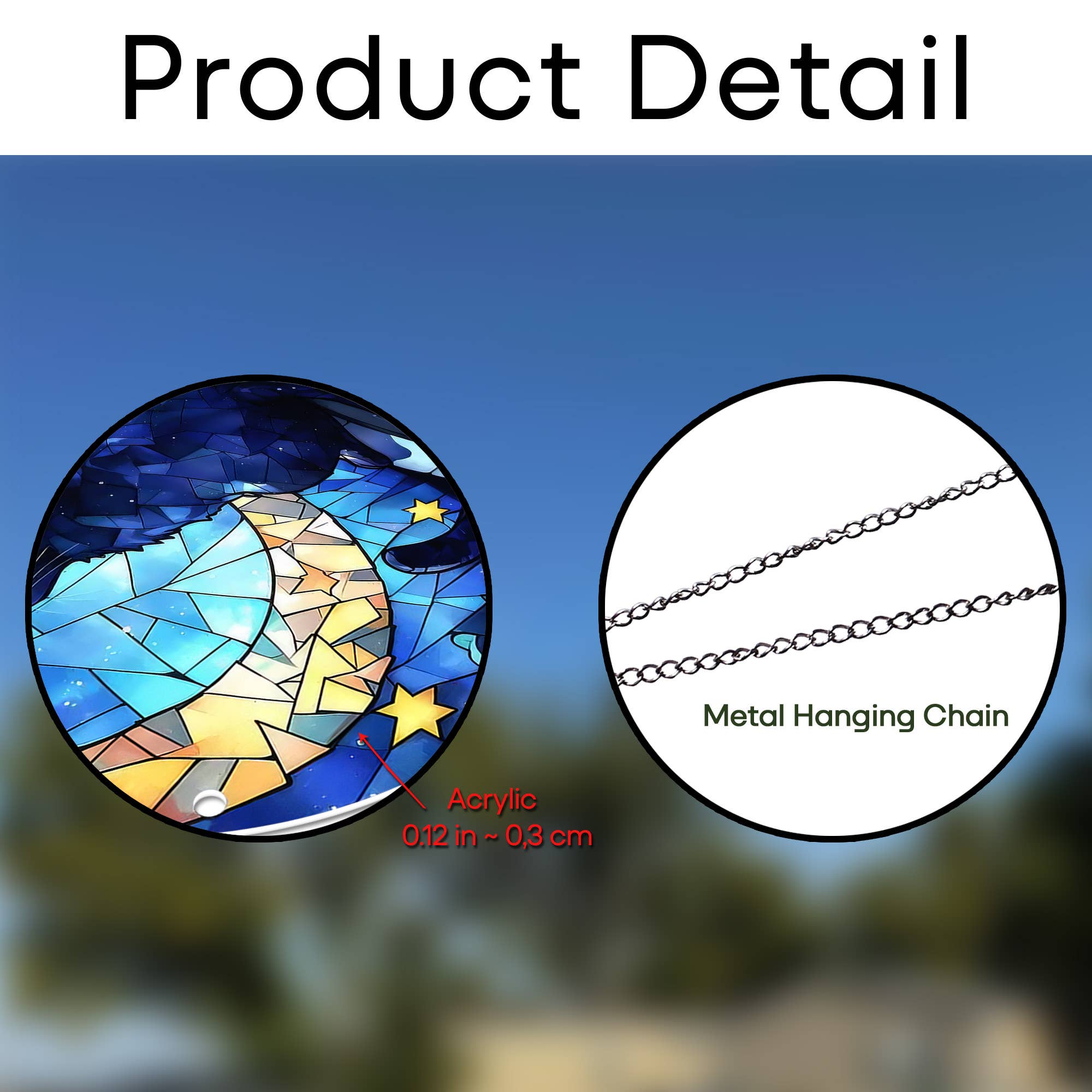 Merchemy - Wholesale Wall Decor - Kids & Baby - Cat and Moon ACRYLIC Window Hanging Ornament Cat Lover Gifts4