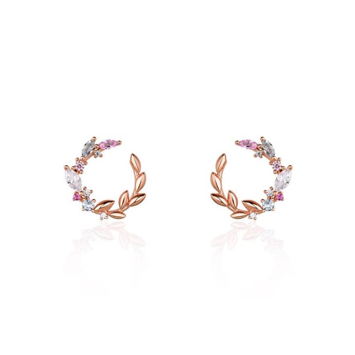 Boucles d'oreilles Agathe - Or Rose pour la vente par Les Joyaux d'Aure