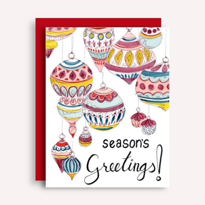 Season's Greetings Ornaments - Christmas Card for wholesale by EB Studios