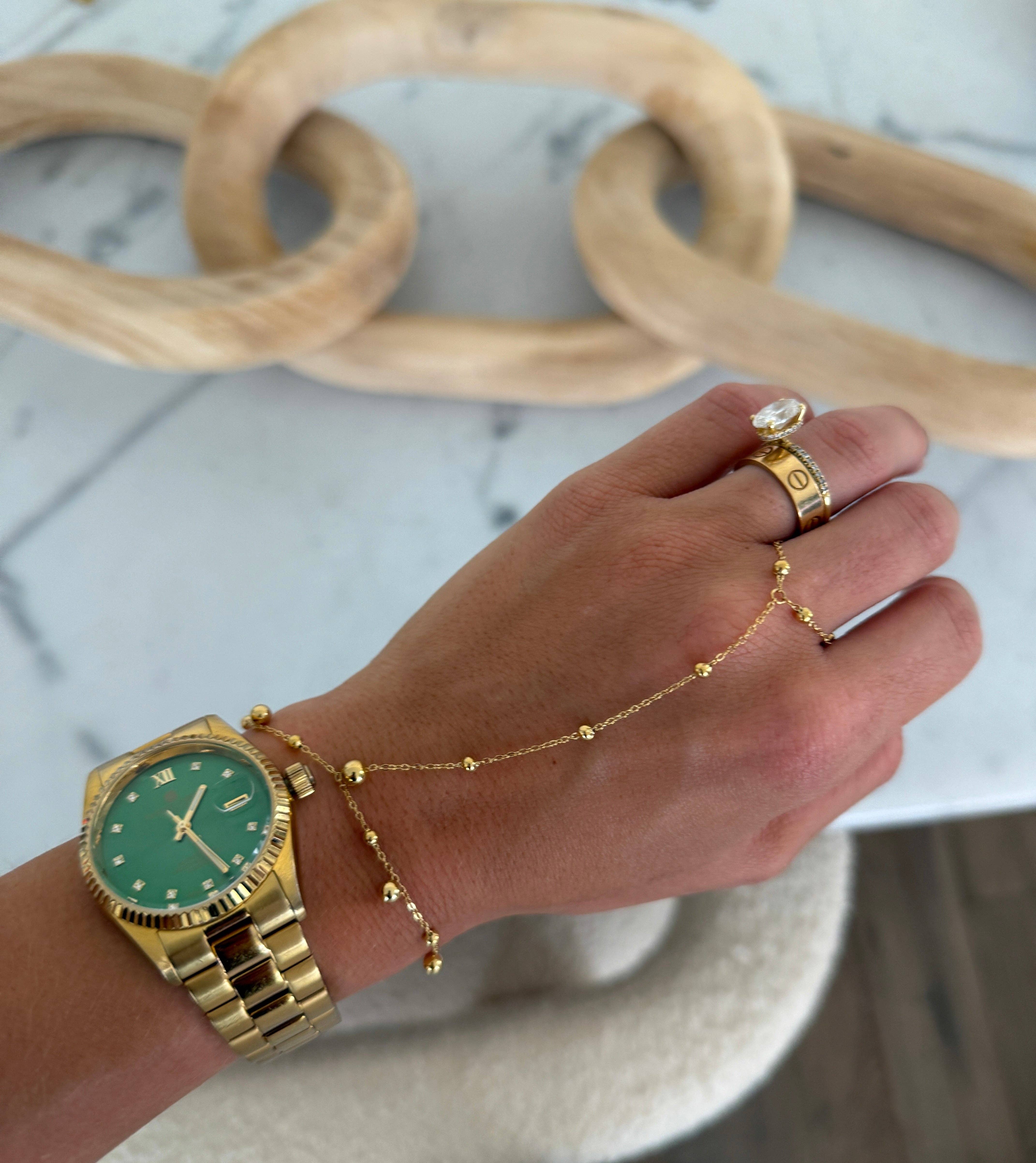 CHANSUTTPEARLS - Wholesale Link & Chain Bracelet - KYLAN HAND CHAIN2