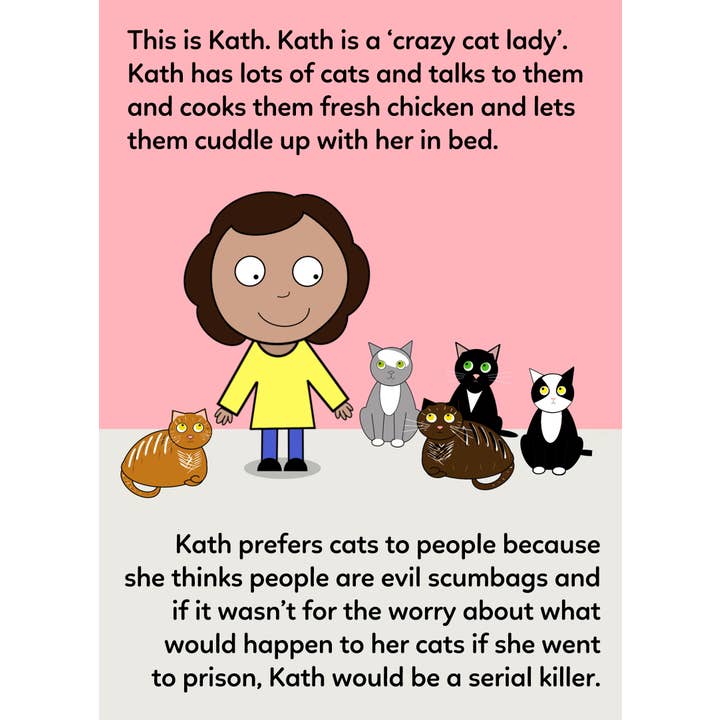 Go La La - Wholesale Everyday Greeting Card - Crazy Cat Lady Everyday Greeting Card