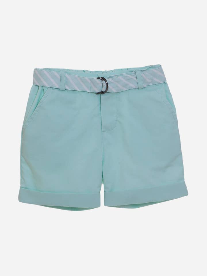 Short en lin bleu marine pour garçons pour la vente par Patachou