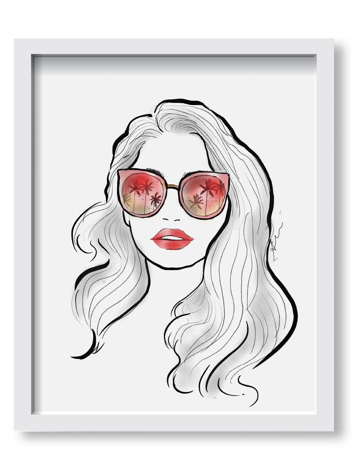 Palm Eyes Art Print voor wholesale door Alison Gordon Studio