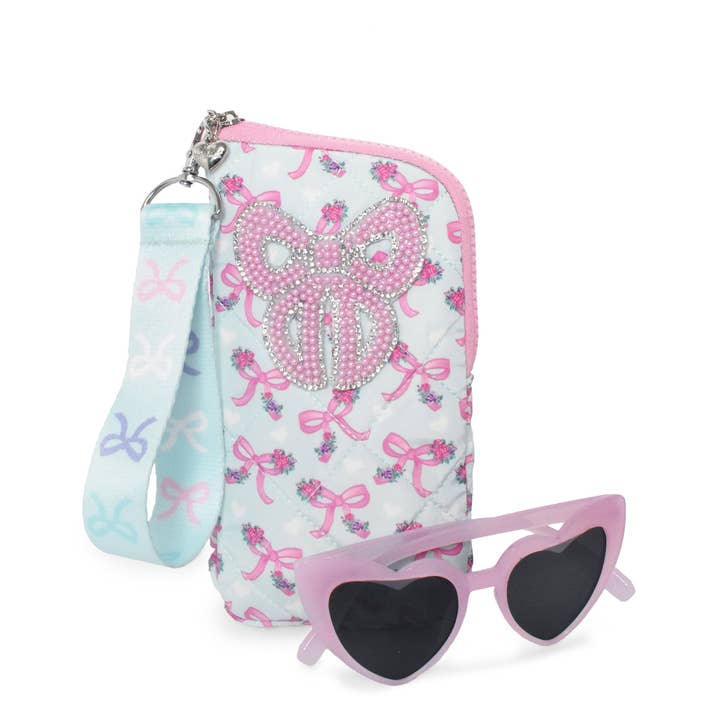 Bow Wristlet Case and Sunglasses for wholesale by OMG Accessories