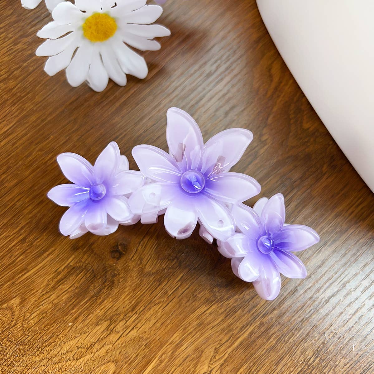 Little Trendy - Wholesale Hair Clip - Women's - Candy-colored flower hair claw beach vacation hair accessory8