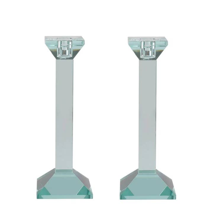 Lainy Home – wholesale Candle holder – Pair of 9” Classy Crystal Candlesticks2