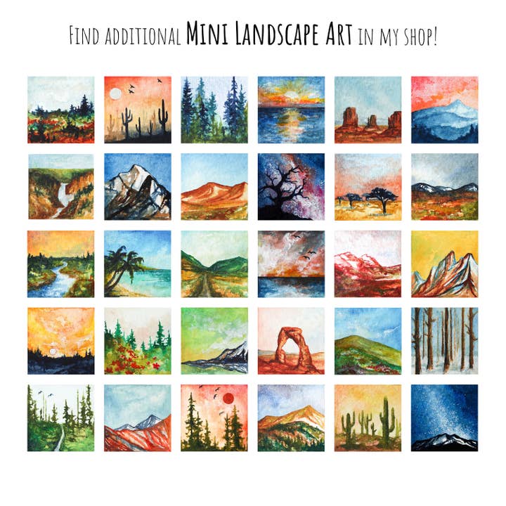 Mick's Art Goods - Wholesale Art Print - Mini 1" Galaxy Mountain Milky Way Tiny Framed Art Print9