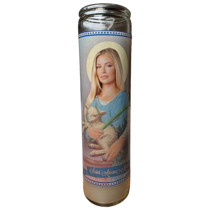Ariana Madix Devotional Prayer Saint Candle for wholesale by The Luminary and Co.