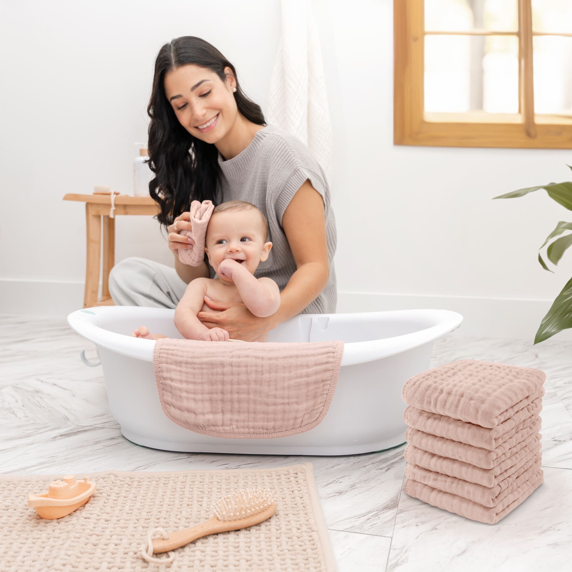 Comfy Cubs – wholesale Wash cloth – Child & baby – Muslin Baby Washcloths, Soft 10"x10" Cotton by Comfy Cubs50