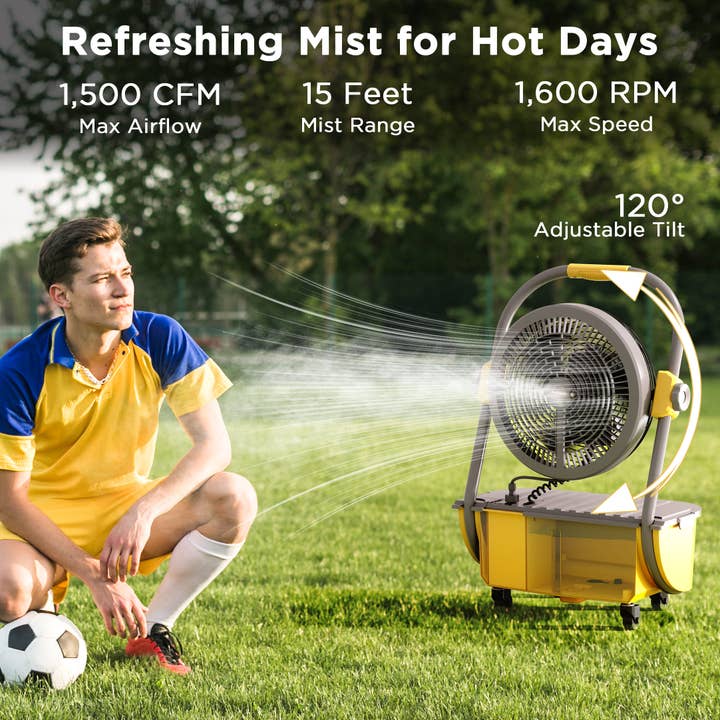 TURBRO - Wholesale Small/Handheld Appliance - AirSupply MS12 Portable Mist Fan with 19,200mAh Battery