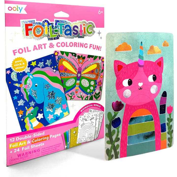 Foil-tastic: Foil Art & Coloring Fun - Whimsical World (36 PC Set) for wholesale by OOLY