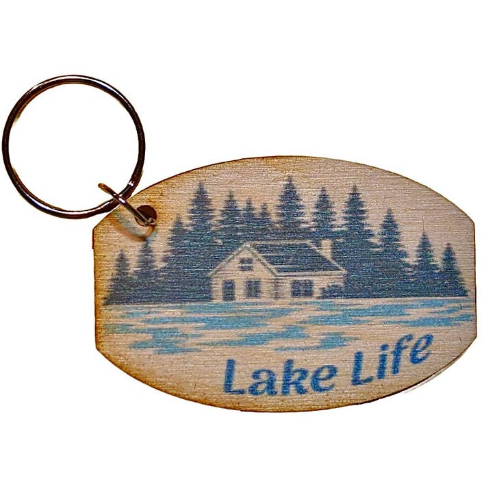 Lake Life Cabin Magnet/Keychain for wholesale by Rock Lion Goods