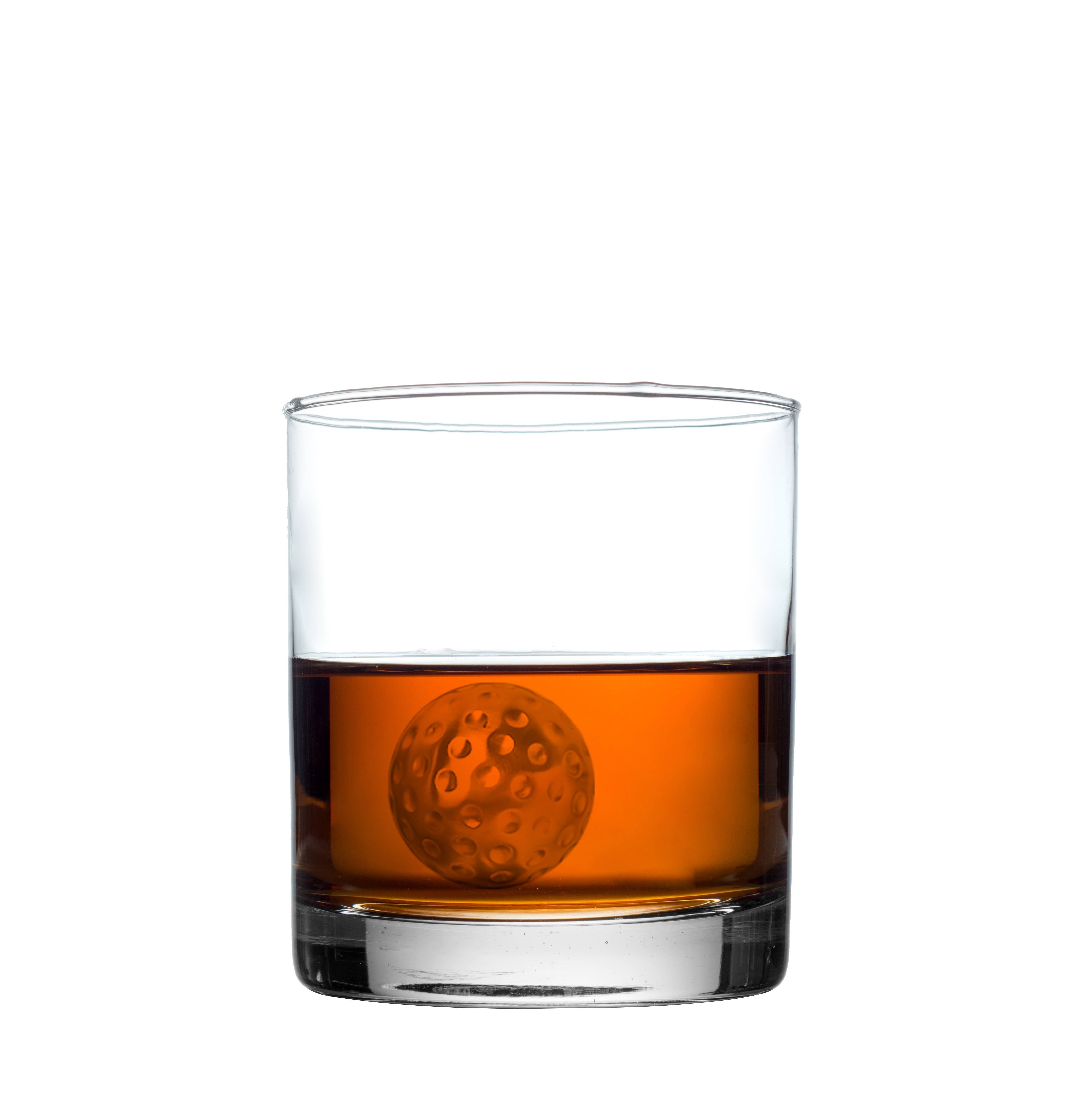 Fox Run Brands - Vente Cubes de refroidissement pour boisson - Lot de 2 balles de golf en cubes à whisky Outset avec pinces et sac de rangement6