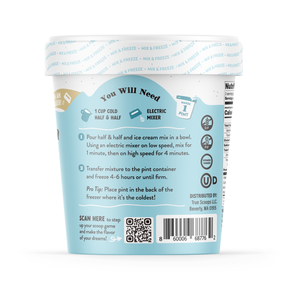 True Scoops - Wholesale Ice Cream/Sorbet - True Scoops Vanilla Ice Cream Mix (Min 6 units)1