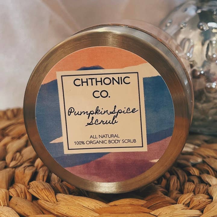 Chthonic Co. Pumpkin Spice Hand & Body Scrub 2oz for wholesale by Chthonic Co.