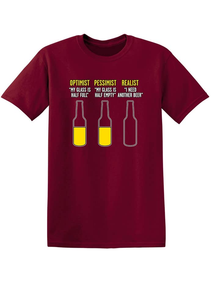 Feelin Good Tees - Wholesale Screen Printed T-Shirt - Unisex - Optimist Pessimist Realist18