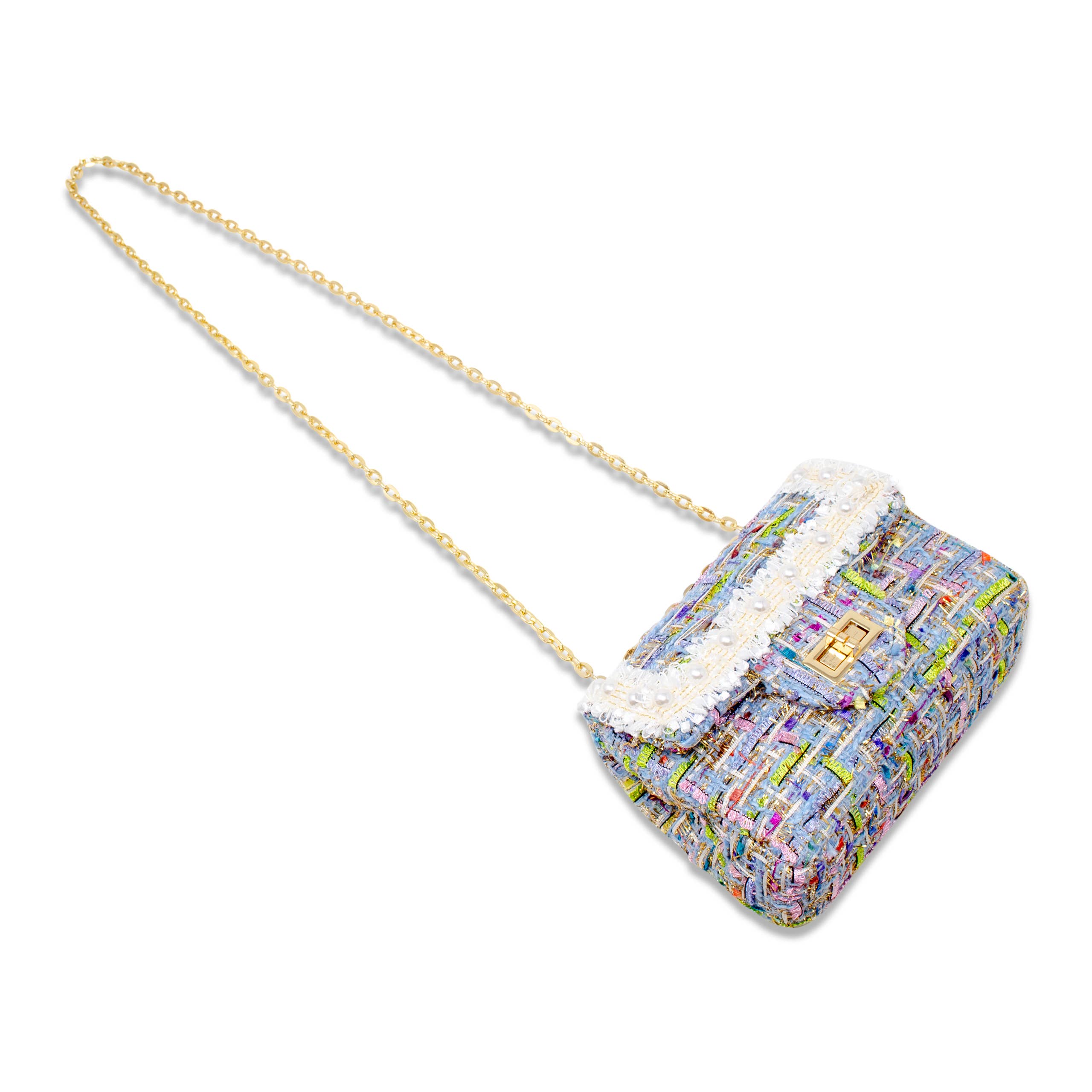 Tiny Treats and ZOMI GEMS - Vendita all'ingrosso Borsa a tracolla - Bambini - Borsa classica in tweed con perle7
