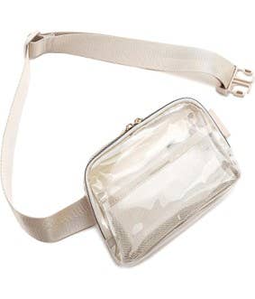 JOSSLYN by wall to wall - Wholesale Belt Bag - Women's - CLEAR CROSS BODY SLING MESSENGER FANNY PACK | 40P5167