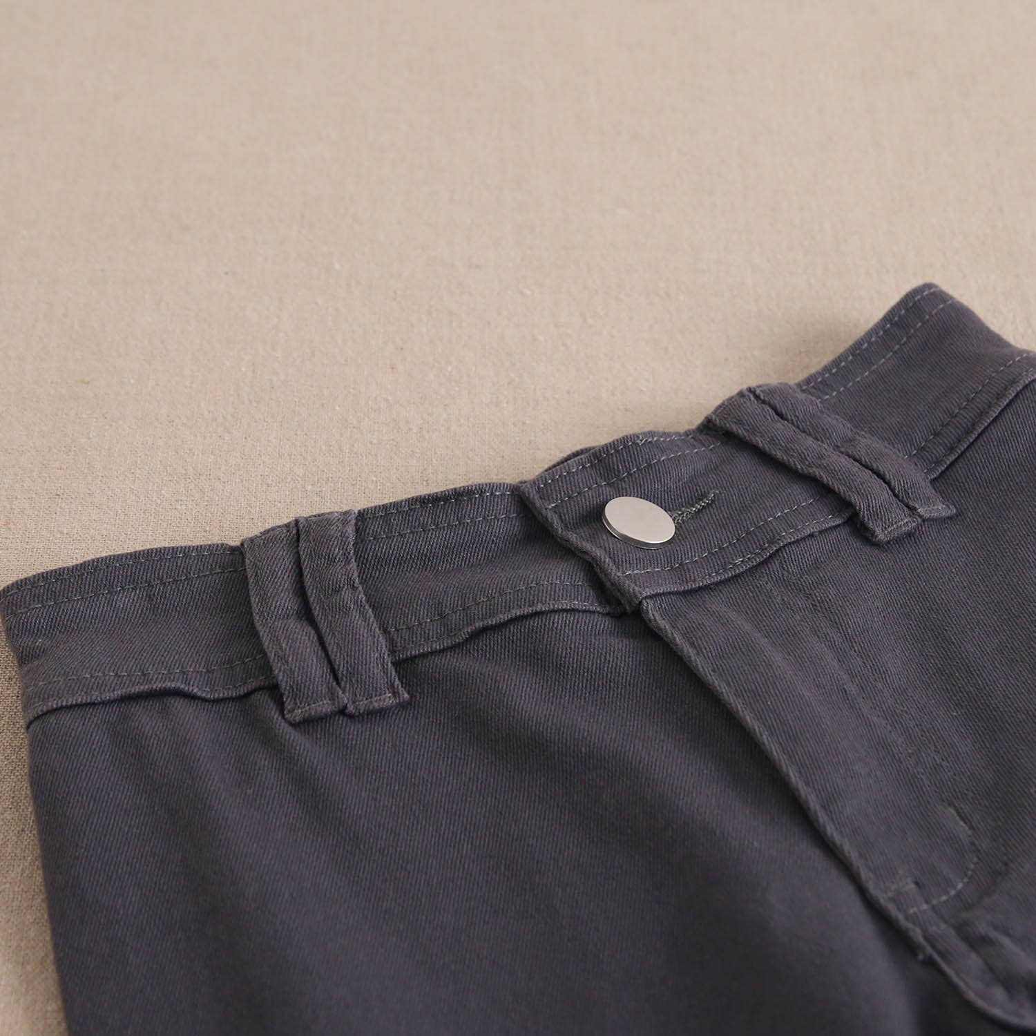 Dadati - Wholesale Pants - Kids - Girls' grey culotte-style trousers2